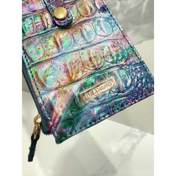 Brahmin Credit Card Holder Iridescent Prism Ombre multicolor finish Excellent - Picture 3 of 5